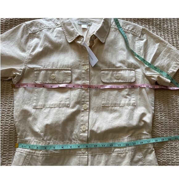 NWT Outerknown Jumpsuit Cotton Linen Blend Natural Beige - Picture 7 of 13